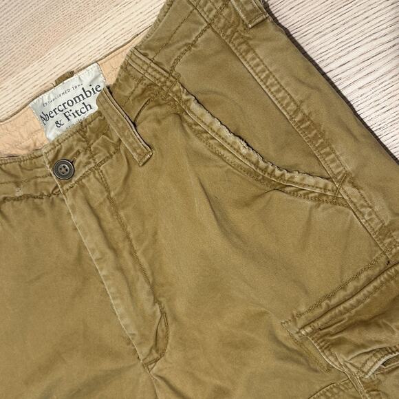 Abercrombie & Fitch Cargo Shorts Mens 32 Khaki Paratrooper Relaxed A&F Y2K *Read - Picture 16 of 16